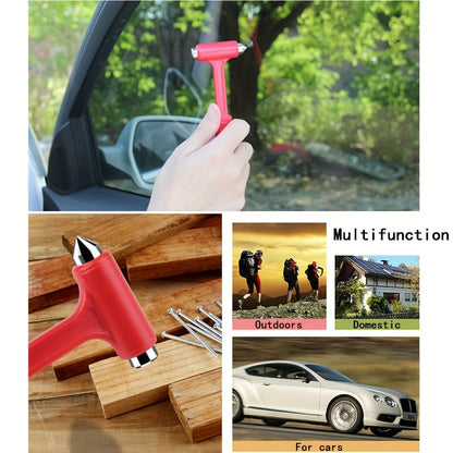 [Popular Choice] Durable 3-in-1 Emergency Safety Hammer - Portable Tool for Car and Home with Seatbelt Cutter, Window Breaker, and Fire Starter