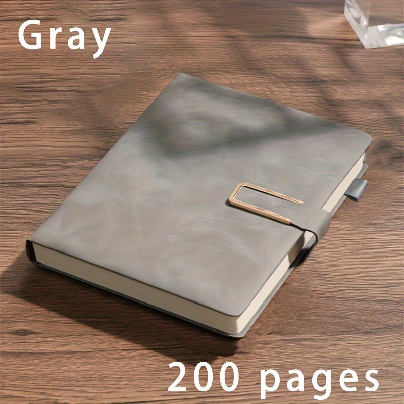 Customized A5 leather notebook with bookmark - Ideal for business and university use.