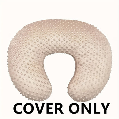 Soft and snug minky nursing pillow cover, ideal for breastfeeding and comfortable nursing for infants and babies.