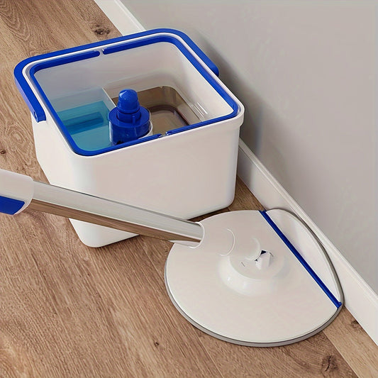 The Microfiber Spin Mop and Bucket System is a convenient manual floor cleaning kit that includes water filtration for both wet and dry use. Perfect for use in the living room, bedroom, bathroom, and kitchen, this kit is made of durable ABS material and