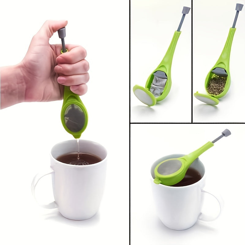 One piece Easy-Pour Tea Infuser made for Loose Leaf Tea - Drip-Free Design, Ideal for Afternoon Tea and Kitchen Use, Crafted from Food-Grade Plastic & Metal