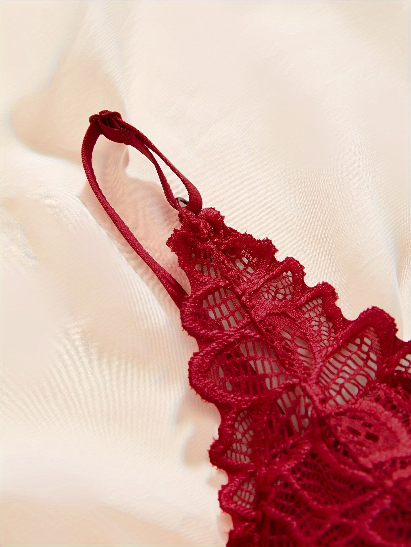 Valentine's Day lingerie sets featuring floral lace bras and panties, wireless and elastic designs for women.