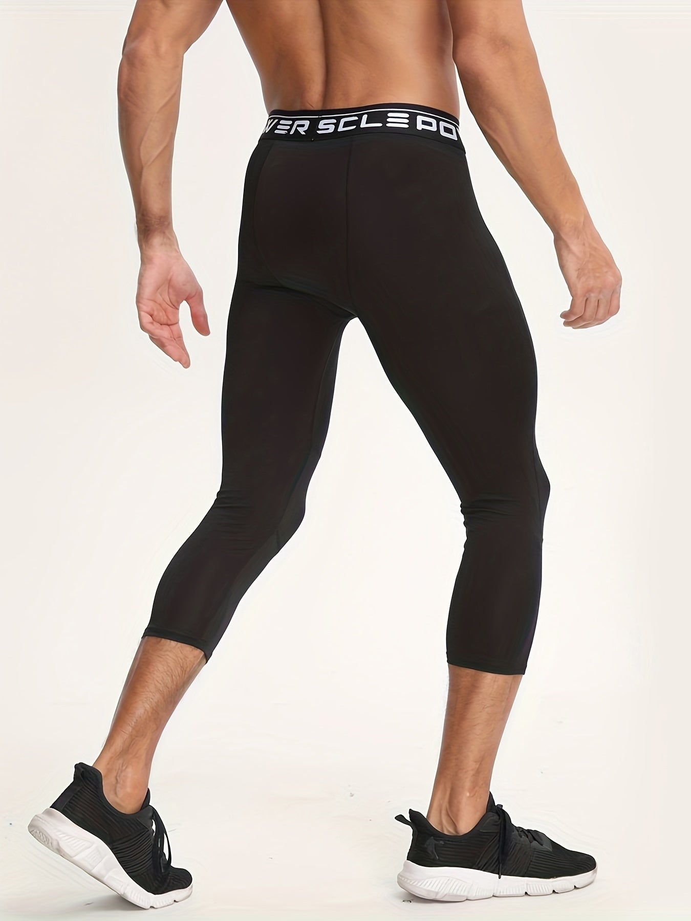 Breathable, quick-dry capris with stretch and mesh panels for running and training.