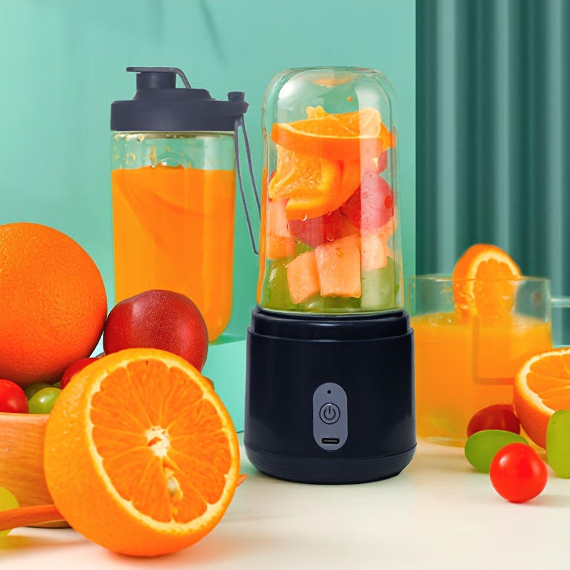 Experience the convenience of the RZSYZH Portable Blender - Rechargeable via USB, Featuring a Powerful Motor for Perfect Smoothies & Shakes, Suitable for Home, Office, and On-the-Go Use