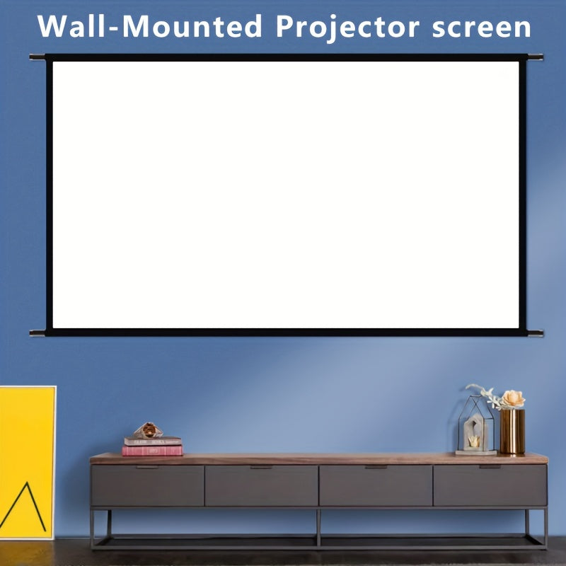 LEJIADA High-Definition Projector Screen - Wall Mount, Wrinkle-Free White, 152.4-304.8 cm, 160° Viewing Angle, Indoor, Home Theater & Office Use