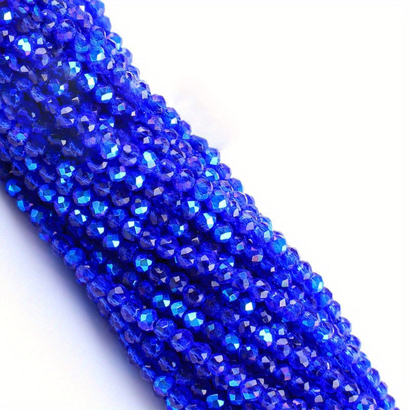 Set of 950/620 pieces of 2mm and 3mm Loose Spacer Faceted Faux Crystal Glass Beads for Making Bracelets and Jewelry