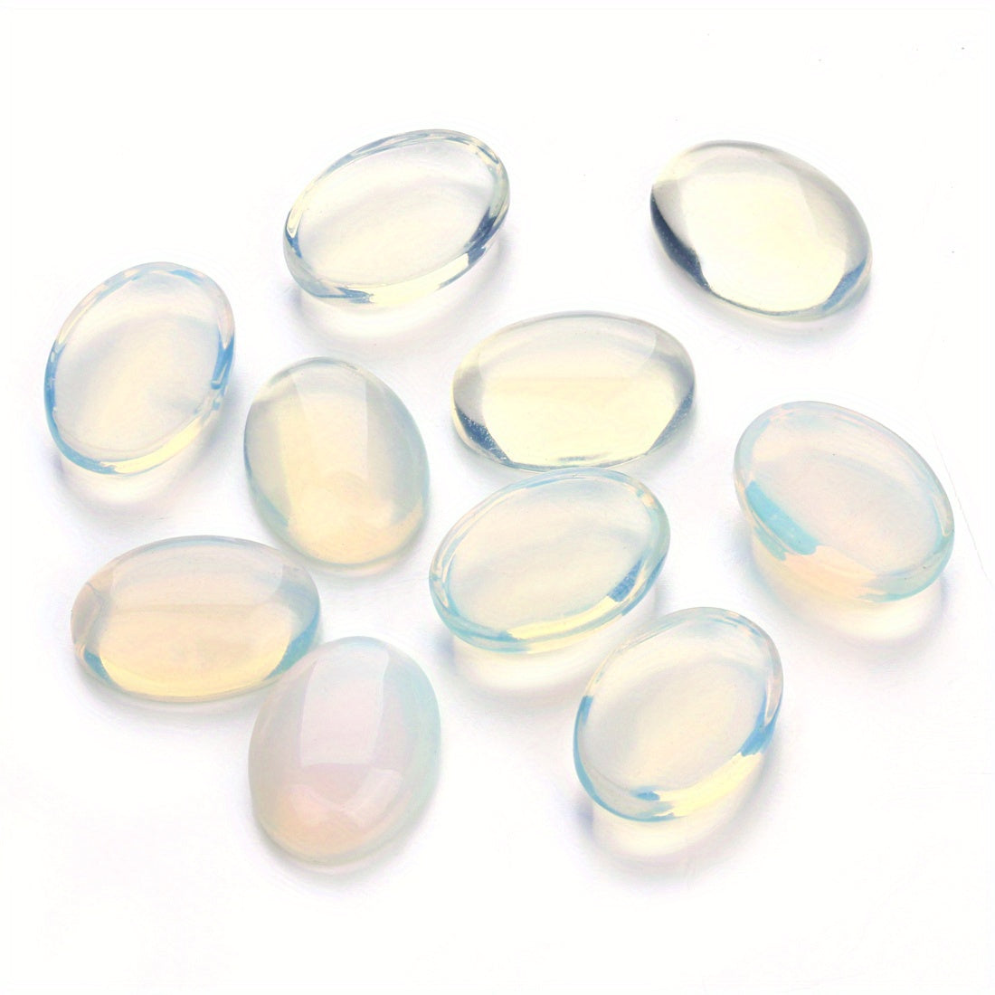 10 ta tabiiy oval agate tekis orqa qoplamali qimmatbaho tosh cabochonlar 10*14mm/18*13mm o'lchamlarida, shifo beruvchi chakra kristal tosh marjonlari uchun. Teshiklari yo'q bo'lgan zargarlik hunarmandchiligi uchun mukammal.