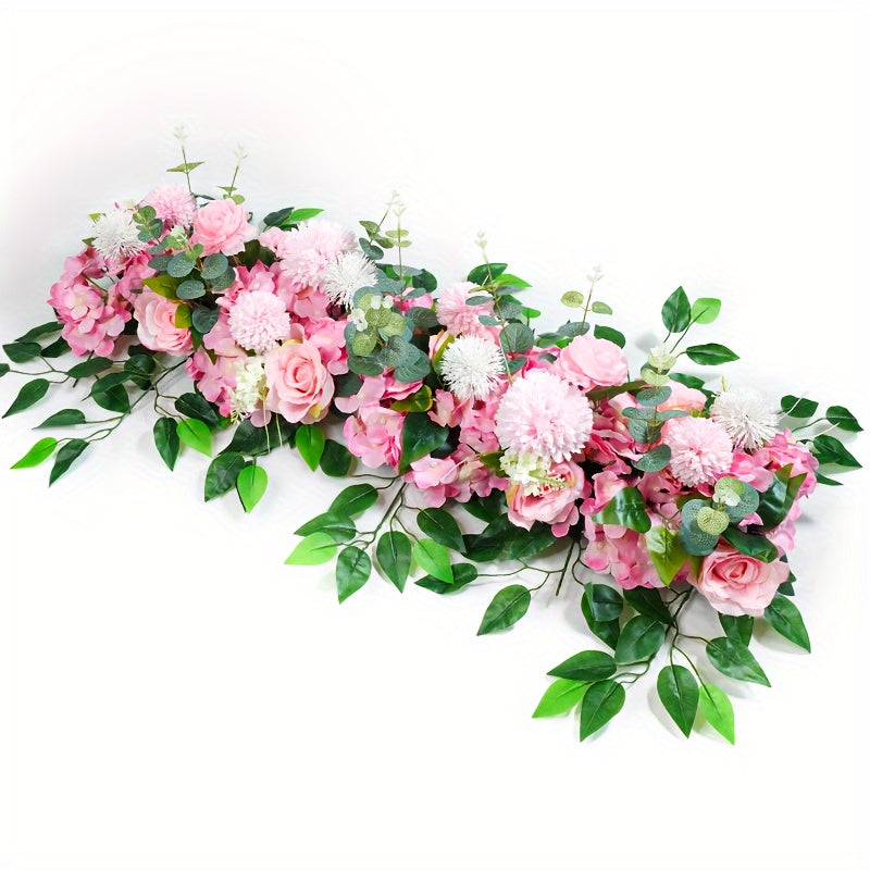 Artificial Peony Rose Garland for Wedding and Events, Outdoor Patio Decoration, all-season use for holidays, no container included.