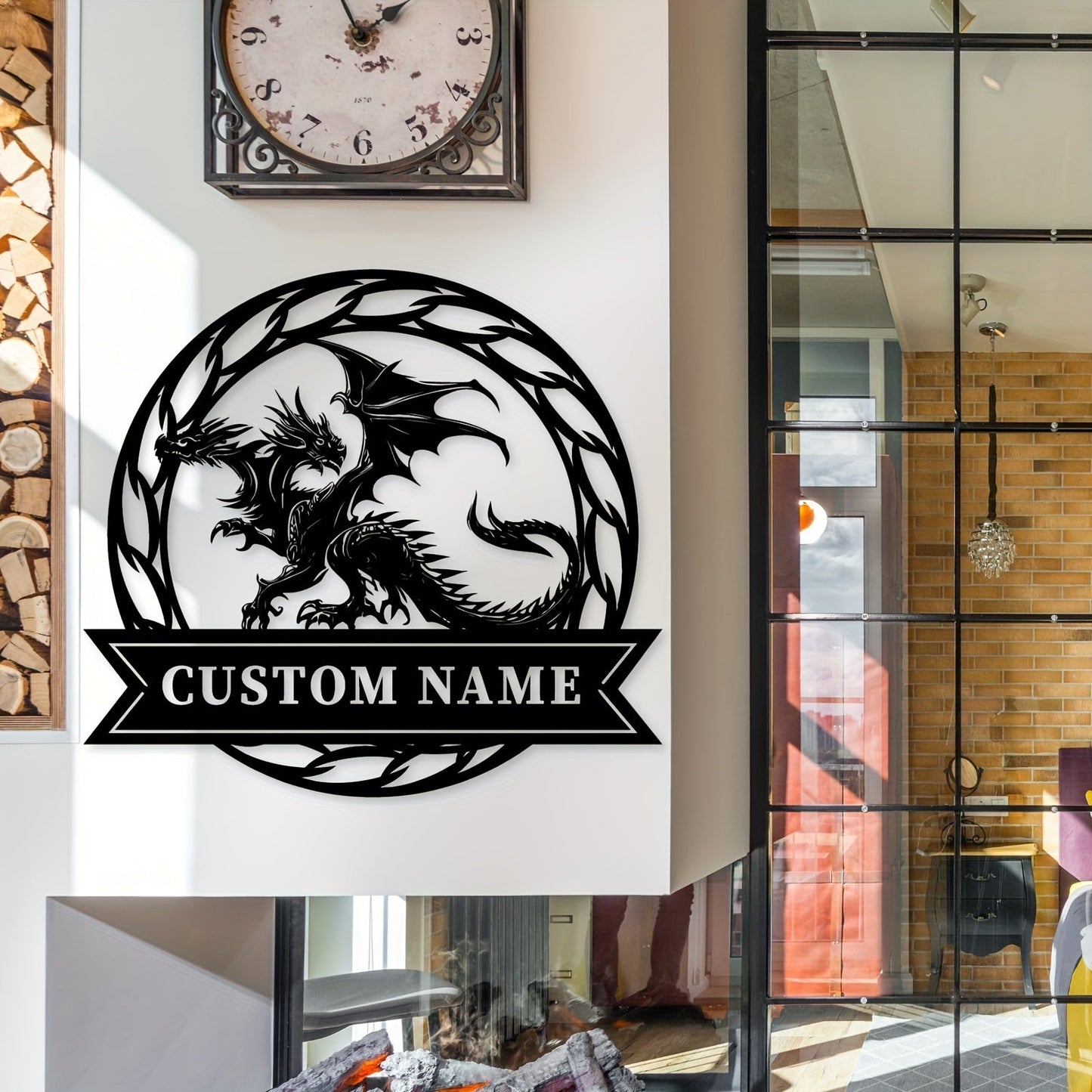 Custom Dragon Metal Wall Art featuring your name - Perfect for Nursery & Room Decor, Made with Weatherproof AAA Grade Metal, Dragon themed decorations