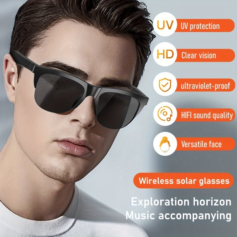 Koipsse Smart Wireless V5.3 Glasses with multifunctional features, HIFI sound quality, HD lens, long battery life, and anti-UV protection. Suitable for outdoor sports and equipped with