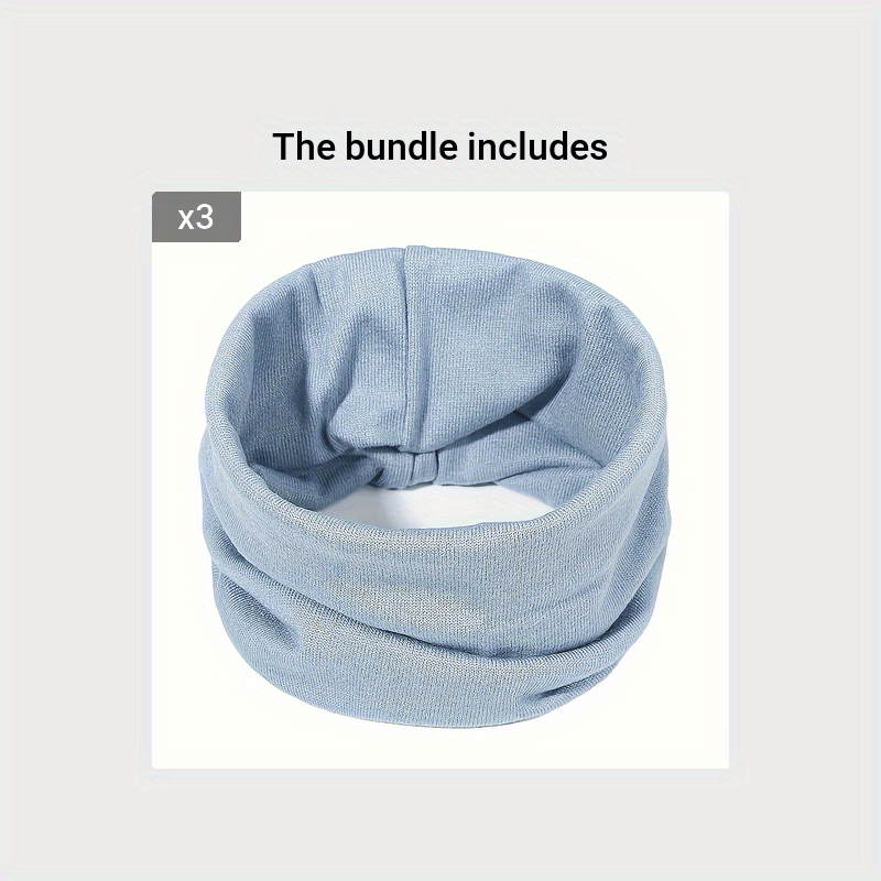 Knitted scarves for men and women to keep warm in autumn and winter with pullover neck sleeves.