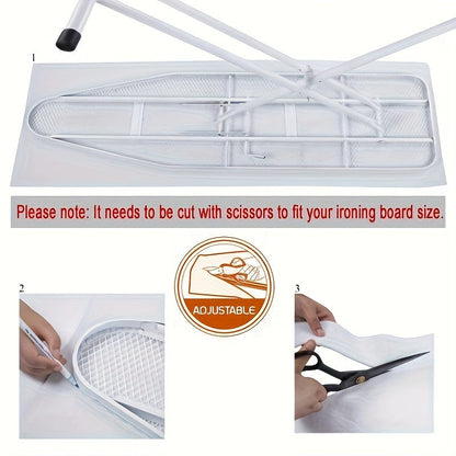 The Ironing Board Felt Pad is long-lasting and does not require electricity. It is reusable and features a thickened, anti-scratch protective cover that is easy to clean. Please note, boards are not included.