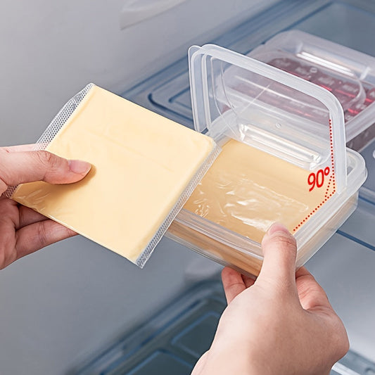 Maintain the freshness and deliciousness of your cheese with this plastic refrigerator storage container!