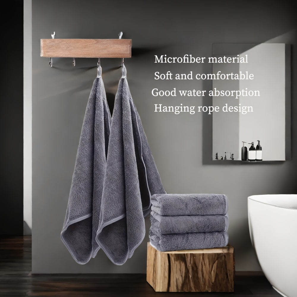 Soft and comfortable microfiber hand towel set with good water absorption, suitable for family, shower, fitness, and sauna. Available in multi-color options.