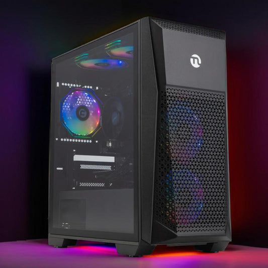 NINGMEI Gaming Desktop Computer with AMD Ryzen 7 5700G, Radeon Vega8, 16GB DDR4 Memory, 1TB SSD, 6 RGB Fans, Win11