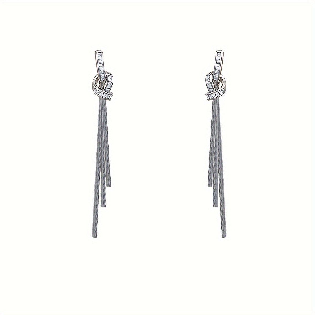 New for 2024, these unique sterling silver needle earrings feature long tassels for a light luxury look that is sure to elevate any outfit.