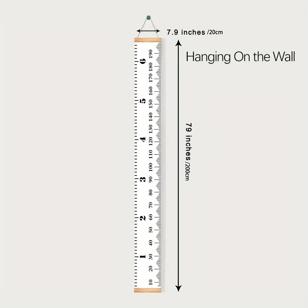 Measure your child's height with this detachable wooden growth chart ruler made from high-quality wood. A perfect addition to any home decor, this ruler is suitable for children aged 0 to 6 years old.