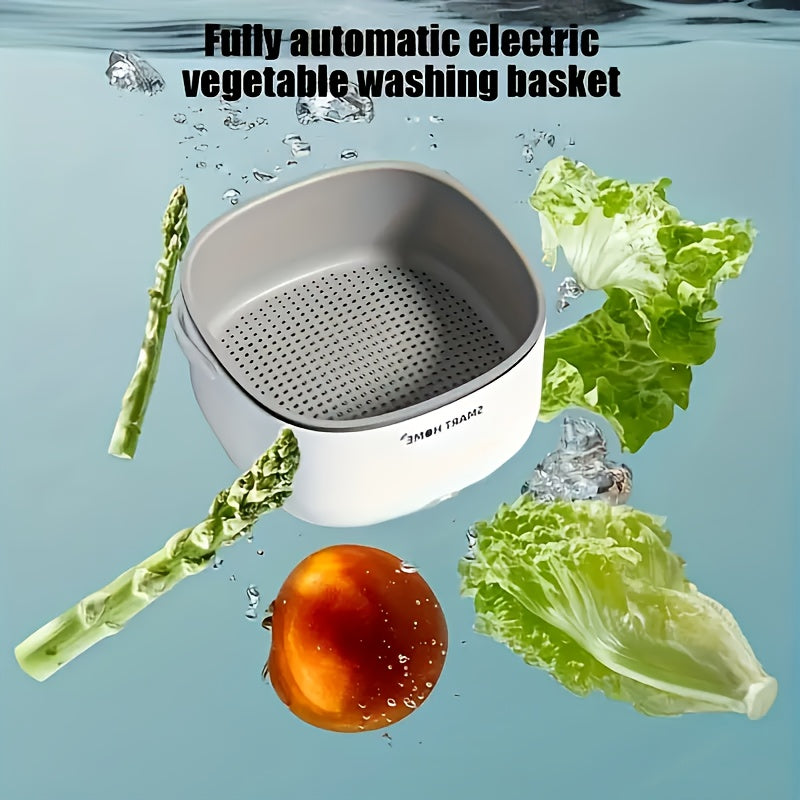 Portable SmartHome Fruit & Vegetable Cleaner - Premium Kitchen Appliance for Thorough Cleaning, Chemical-Free Purification, Battery-Operated (AA Batteries Required), Perfect for Food Preparation