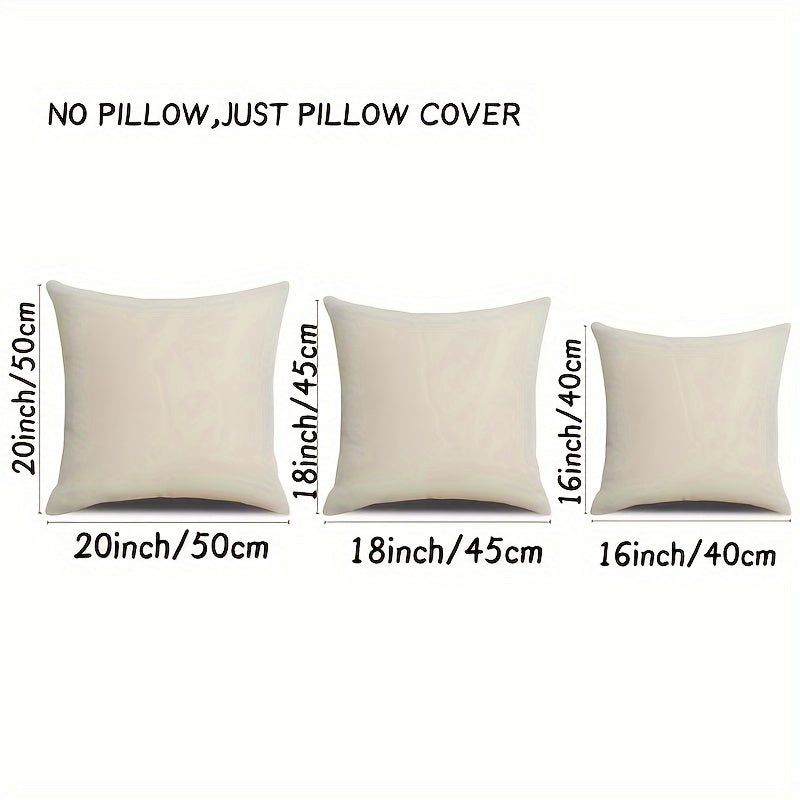 1 piece of Linen Palm Pillowcase designed for Modern Sofa or Living Room Sofa Bedroom. Printed on one side without Pillow Core included.