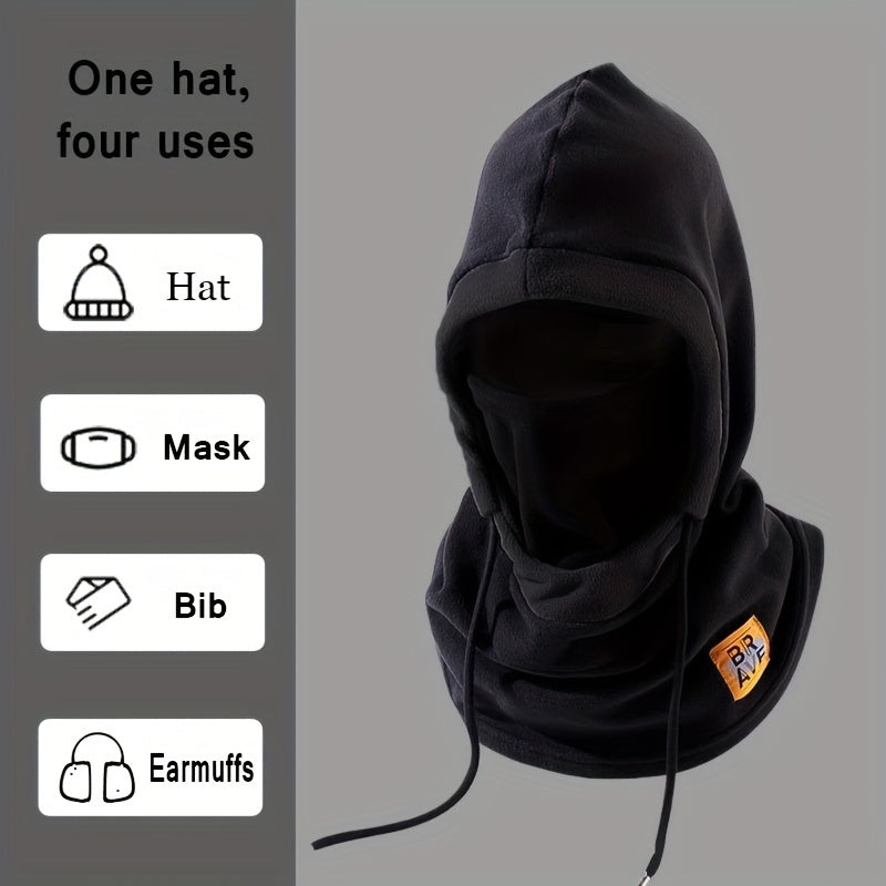 Protection from the wind with a fleece balaclava that keeps you warm, featuring a knit neck gaiter with ear protection. Ideal for cycling and outdoor activities, it is compatible with helmets.