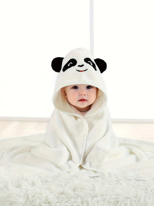 Baby boys hooded bathrobe for multiple uses