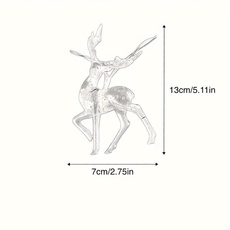 Светодиодные гирлянды оленей для праздничного и свадебного декора, работающие от батареек и универсальные для различных настроек. Подходят для деревьев, занавесок, венков, садов и спален. (Батарейки не включены)