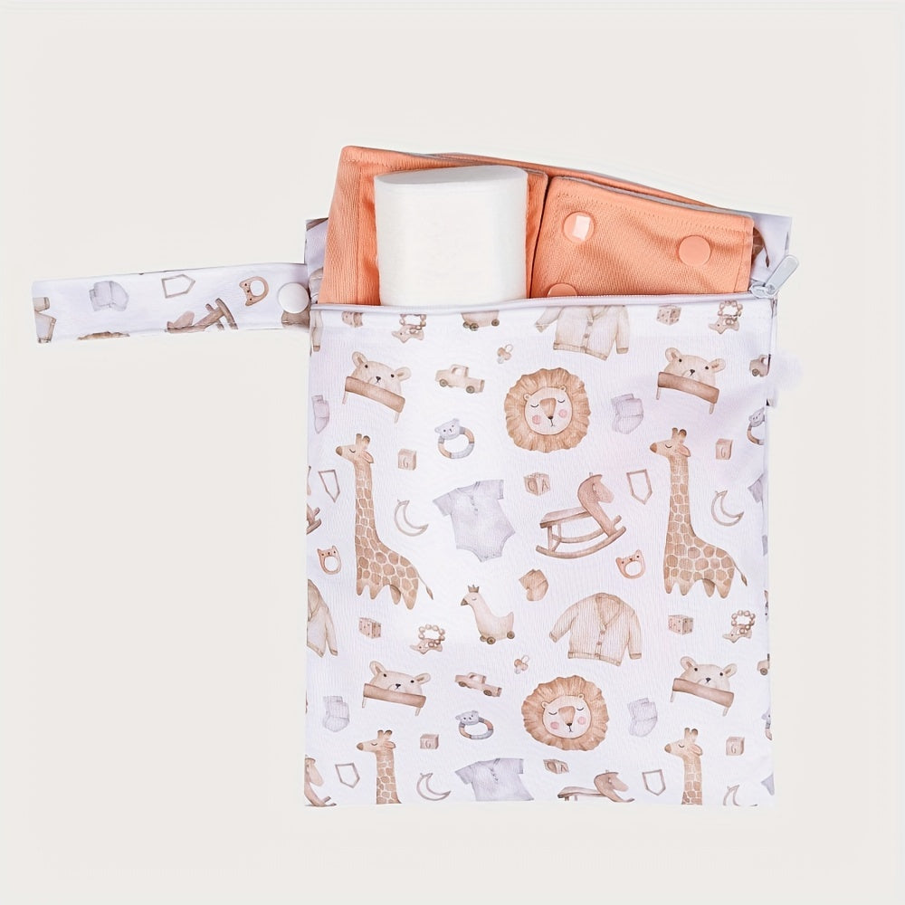 Two pieces of waterproof reusable storage bags measuring 25.91x35.81cm, ideal for storing items both wet and dry. These portable storage bags are convenient and versatile.