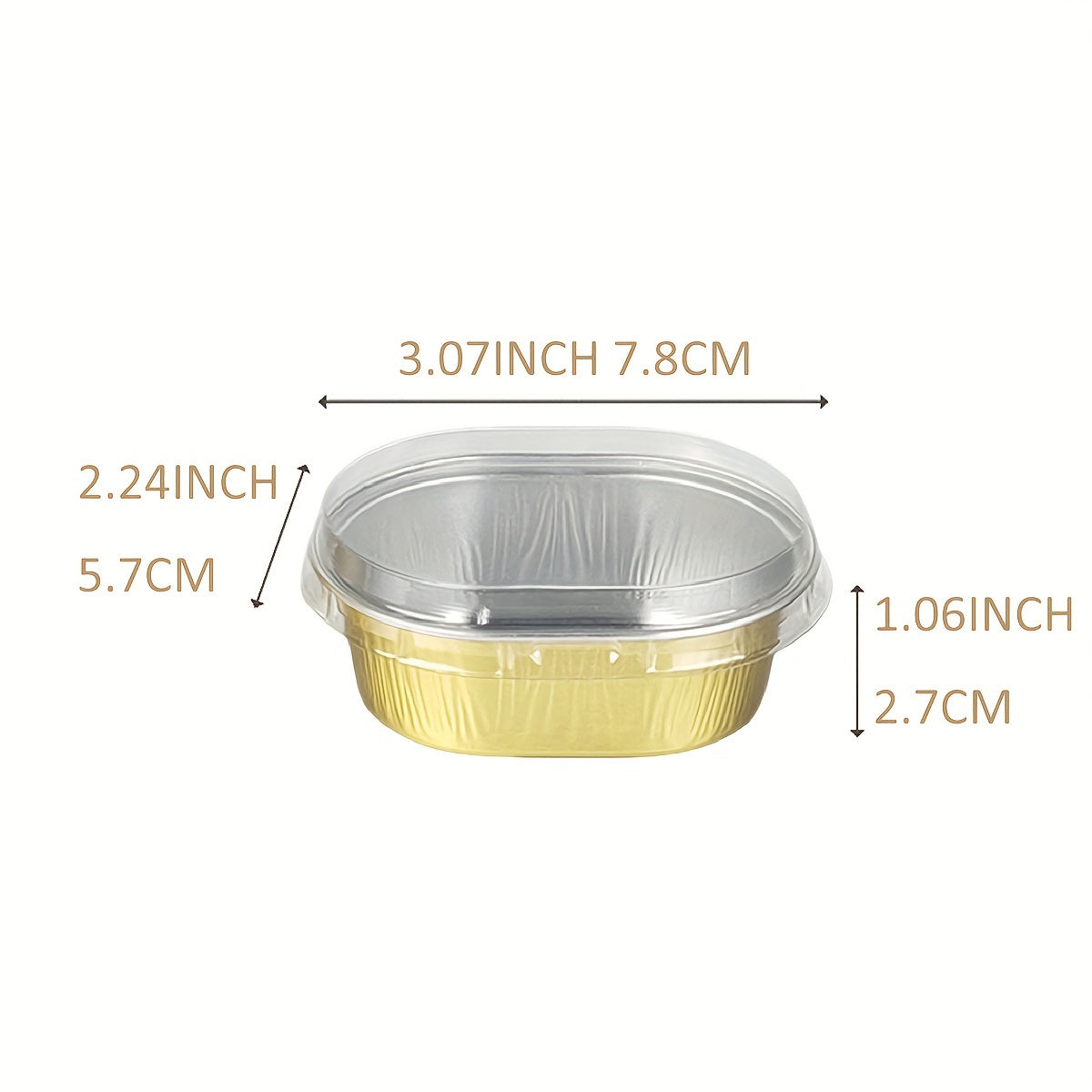 Durable Gold and Black Aluminum Foil Cake Pans with Transparent Covers - Ideal for Mini Cheesecakes, Cupcakes, and Sweets - Great for Holiday Celebrations - Lead-Free and Reusable