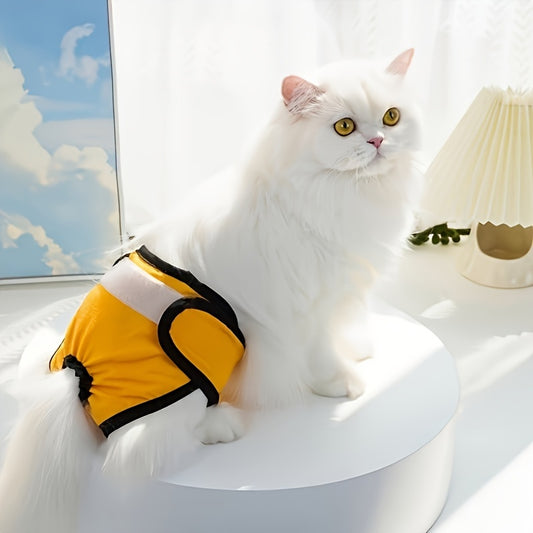 Washable physiological pants for dogs and cats with adjustable absorbency.