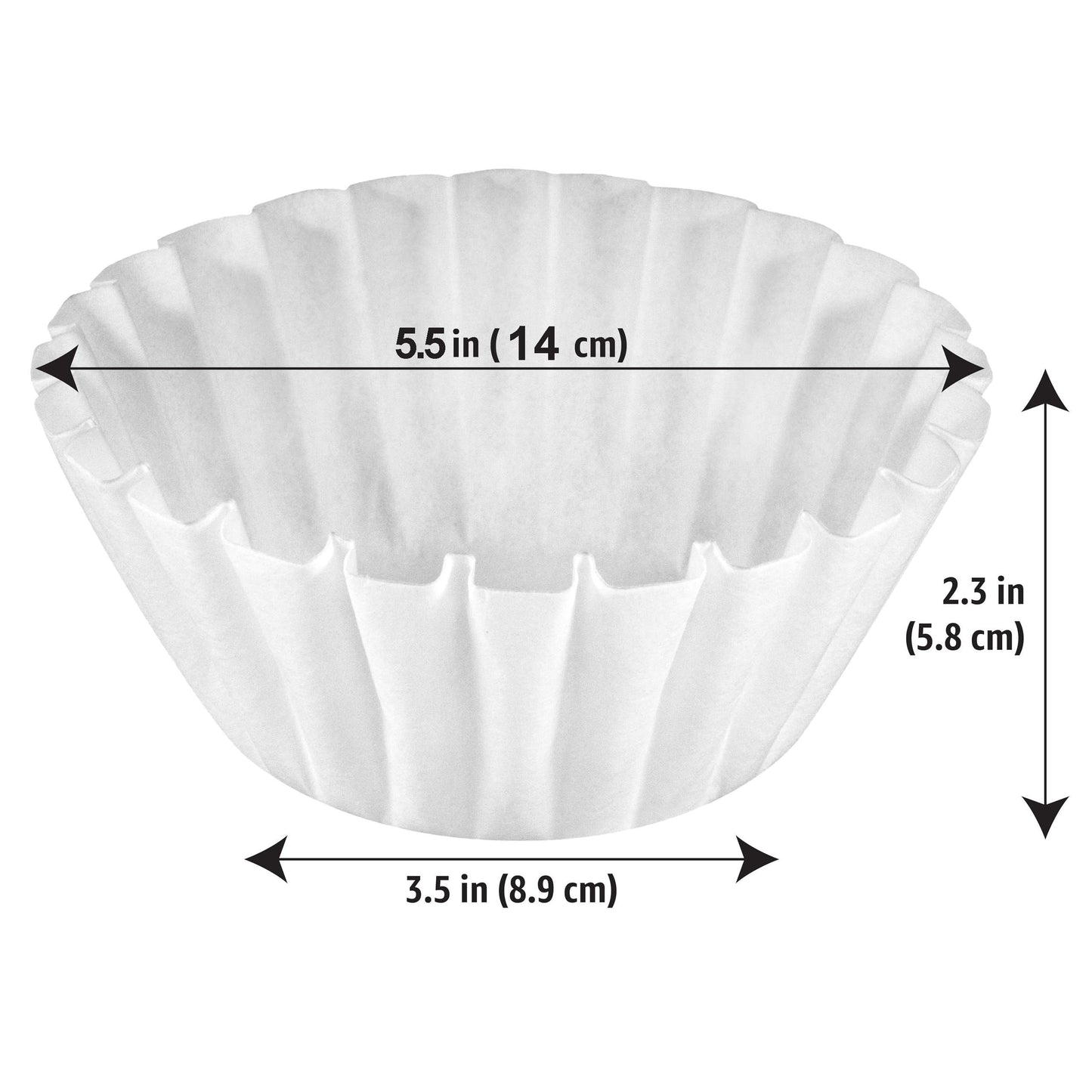 White Coffee Filters for 8-12 Cup Coffee Makers - 100/200 Pieces