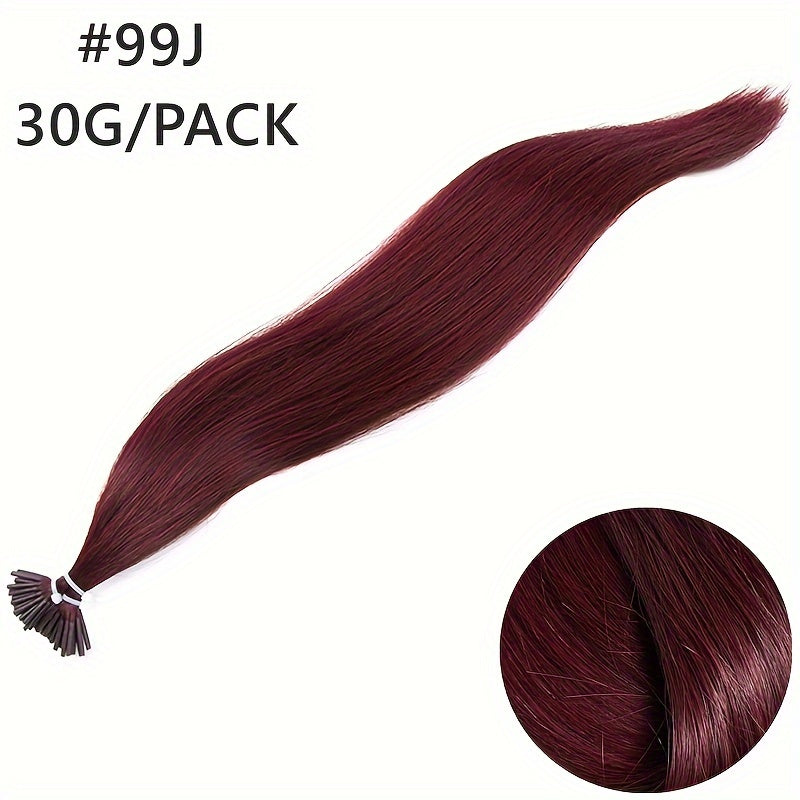 50pcs Human Hair Extensions in various colors (Black, Brown, Blonde) for all women, 30.48-50.8 cm long, lightweight 0.6g each.