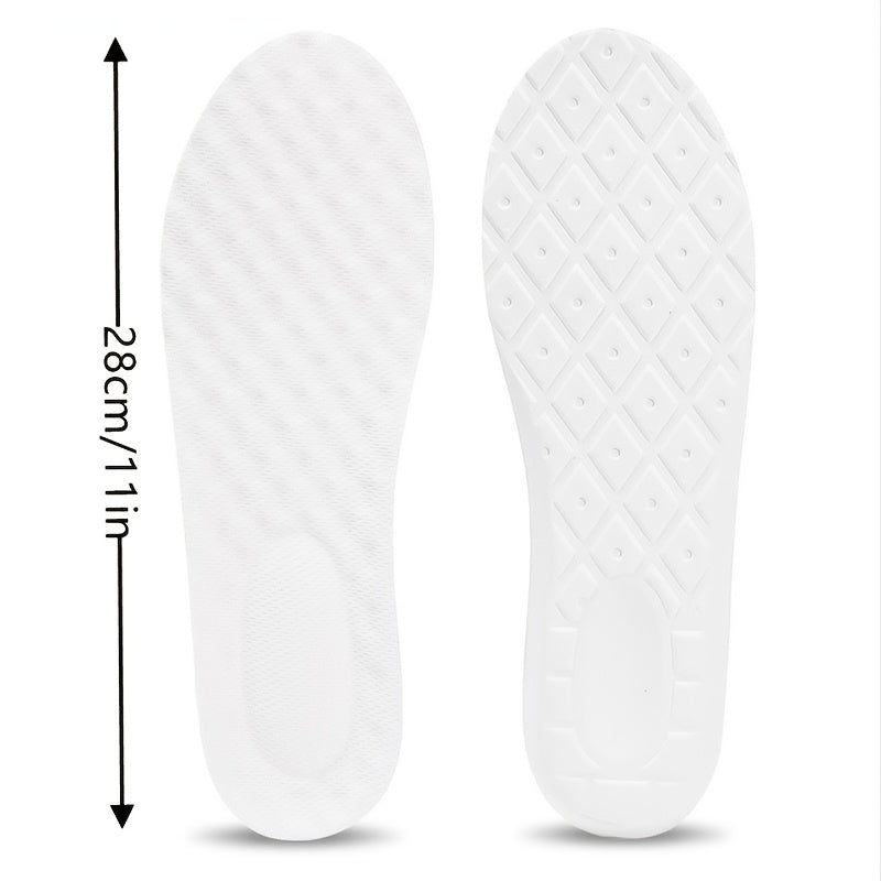 2-piece set of super soft sports insoles with shock absorption, arch support, and orthopedic inserts for feet.