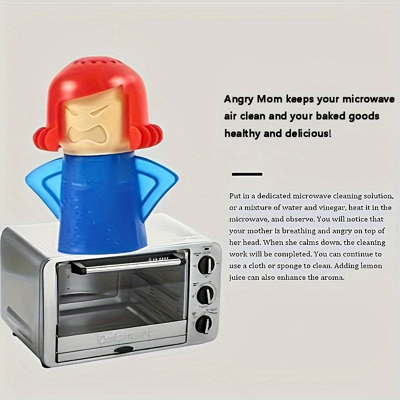 1 piece of "Angry Mama" Microwave & Oven Steam Cleaner - Simple Kitchen Appliance Cleaning Tool, Can Also be Used to Safely Clean Refrigerators - Available in Bright Colors (Blue, Green, Purple, Yellow)