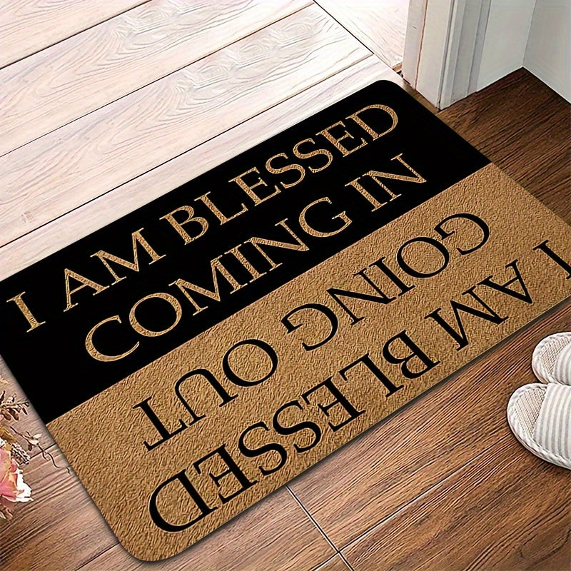 Welcome guests with our charming door mat - Non-slip and absorbent, perfect for home and kitchen entryways. Add a touch of fun farmhouse decor with this 60.96x40.64 cm rug.