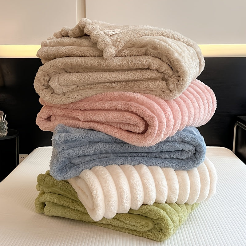 Soft, Warm, and Cozy Flannel Throw Blanket - Perfect for Couch, Bed, or Office Nap Time | Stain-Resistant, All-Season Comfort Available in Various Colors