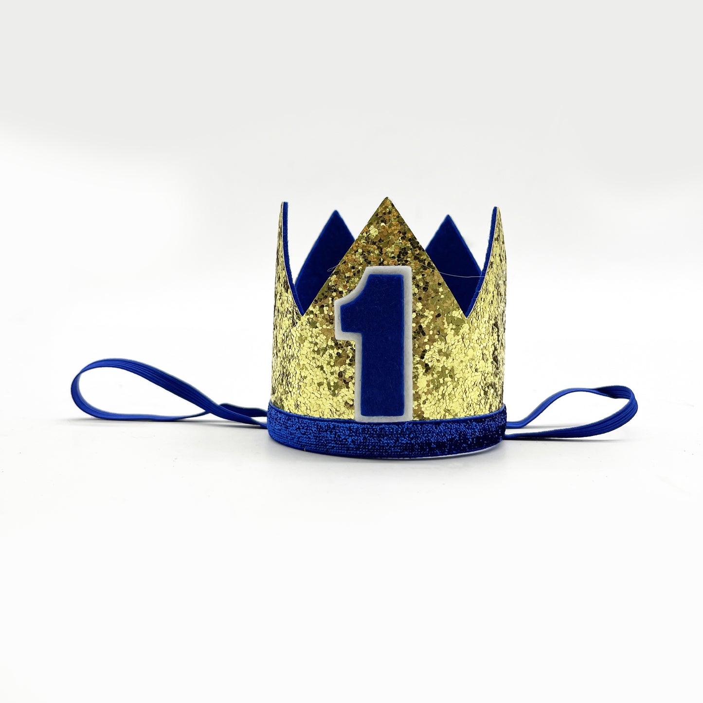 Golden Crown Birthday Hat With the Number 1