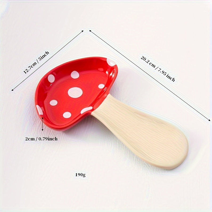 Ceramic Mushroom Spoon Rest, High Temperature Resistant, Cute and Exquisite, Perfect Housewarming Gift