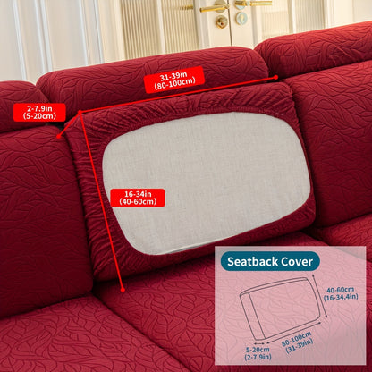 1-piece all-season red sofa cover is scratch-resistant and stain-proof, ideal for 1 to 4-seater sofas in the living room, bedroom, or office. Features a modern jacquard design, non-slip elastic, and is machine washable.