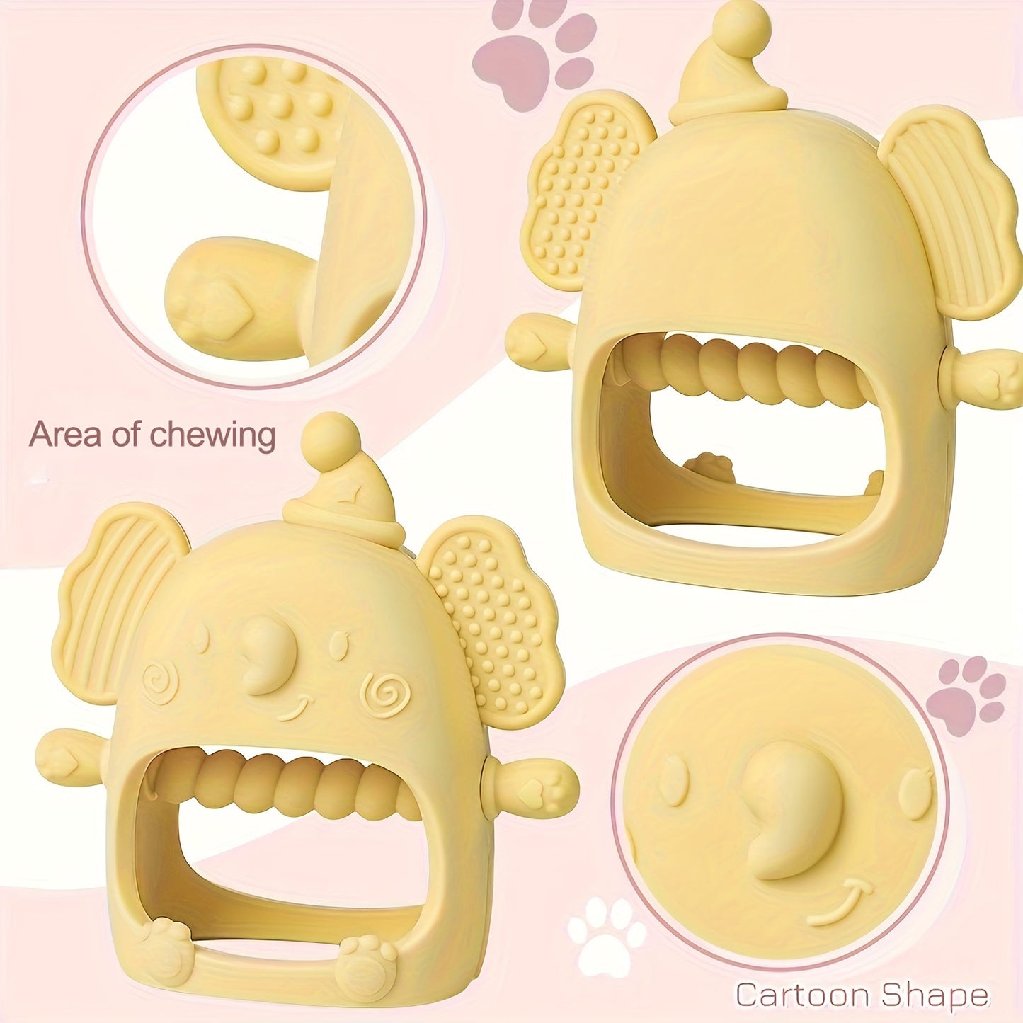 One piece of the TYRY.HU Silicone Baby Teether Mitten is now available. This non-slip, BPA-free teething toy features a fun cartoon design and is machine washable. It is perfect for babies who are teething and can also be used as a hand pacifier for