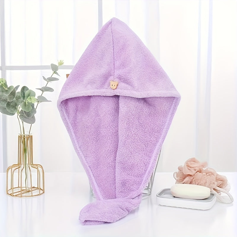 Soft and fast-drying towel for drying wet hair.