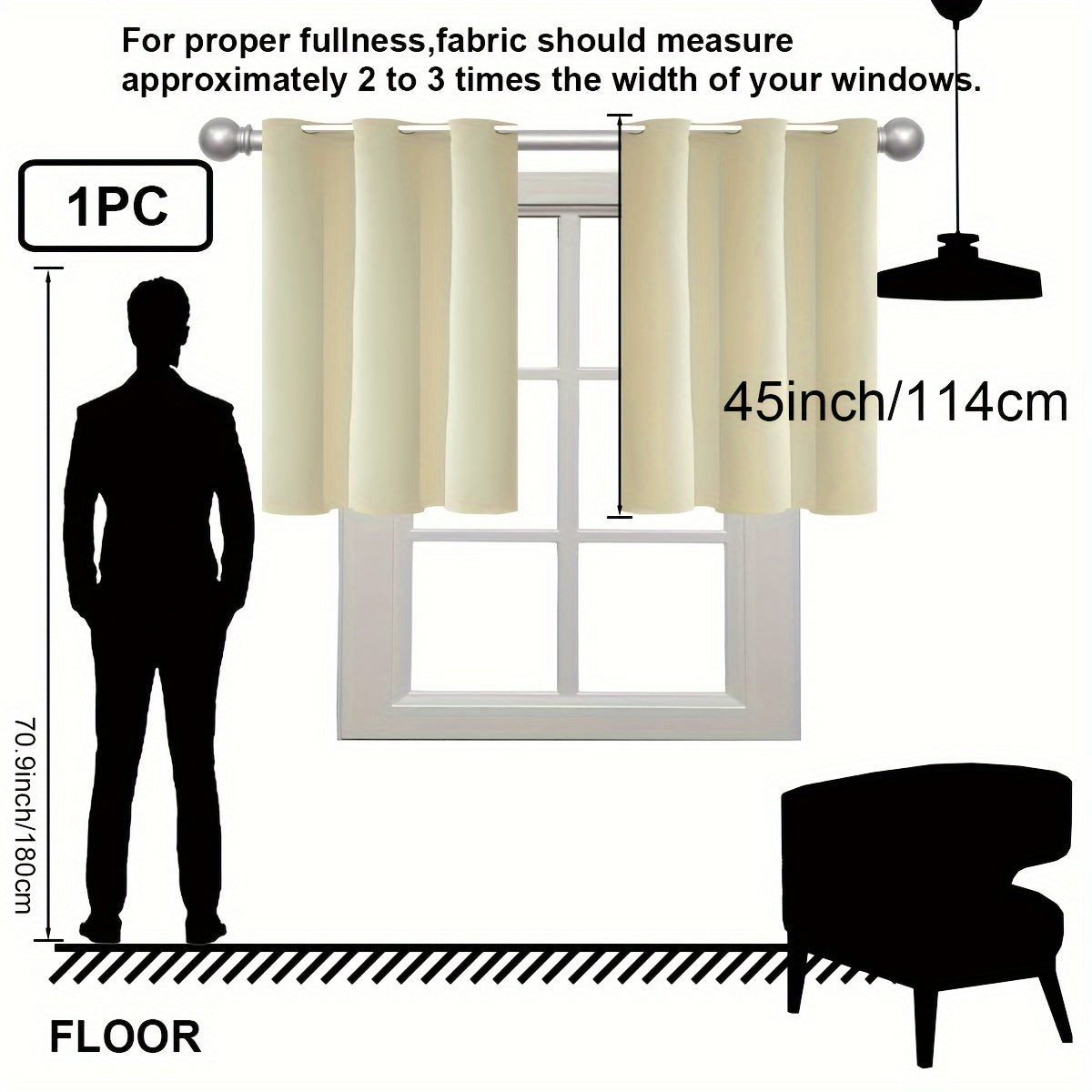 1PC Insulation and Blackout Circle Curtains, Ideal for Bedrooms and Living Rooms, Minimize Noise and Light Blocking