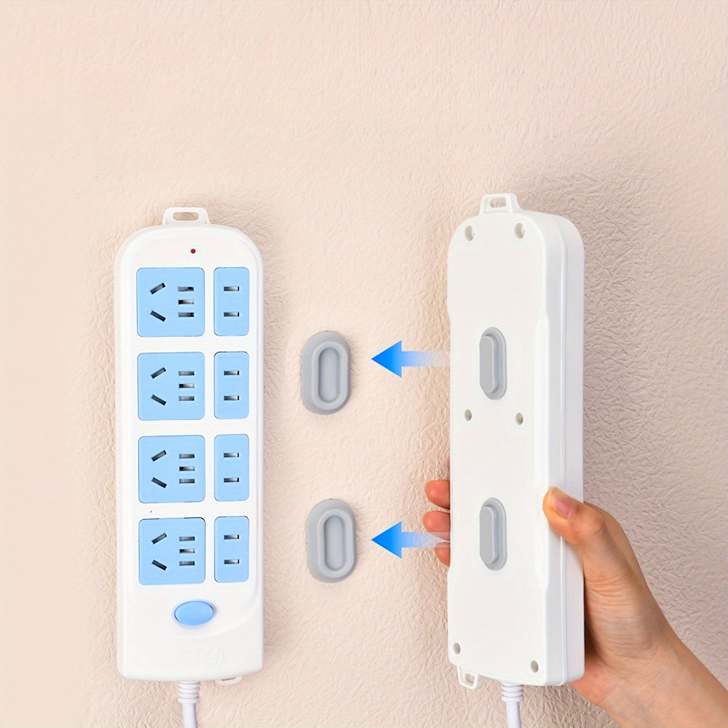 Circular magnetic remote control brackets available in sets of 2, 5, or 10. This casual style silicone wall-mounted hook is practical and features anti-slip strong adhesive, eliminating the need for drilling.