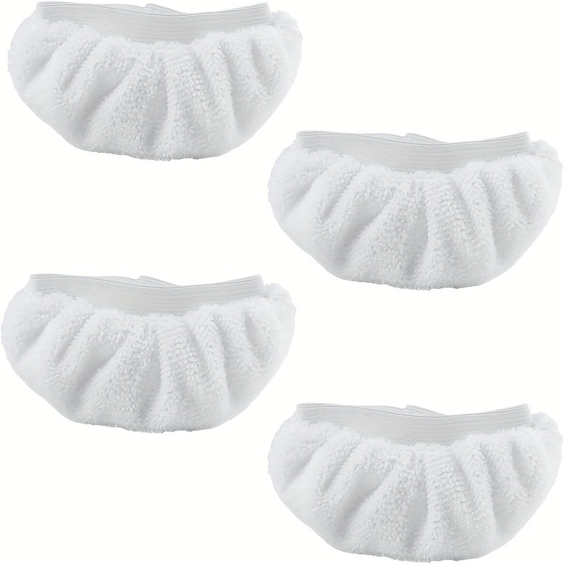 Set of 4 Reusable Microfiber Steam Mop Pads, Easily Washable and Compatible with Majority of Handheld Steam Cleaners for Home Cleaning