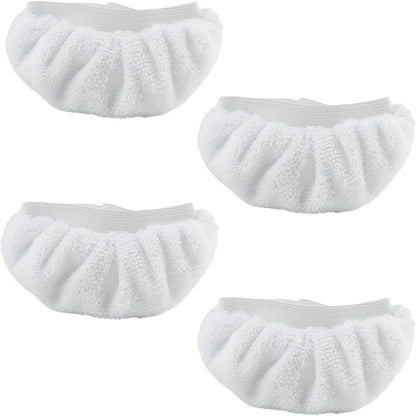 Set of 4 Reusable Microfiber Steam Mop Pads, Easily Washable and Compatible with Majority of Handheld Steam Cleaners for Home Cleaning