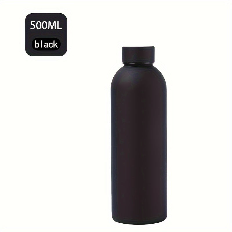 Insulated water bottle, 500ml, stainless steel. Hand wash only, PVC free. Ideal for outdoor activities, driving. Great gift for men, women on holidays. Perfect for camping, sports, fitness. Maintains cold drinks chilled, hot beverages warm.