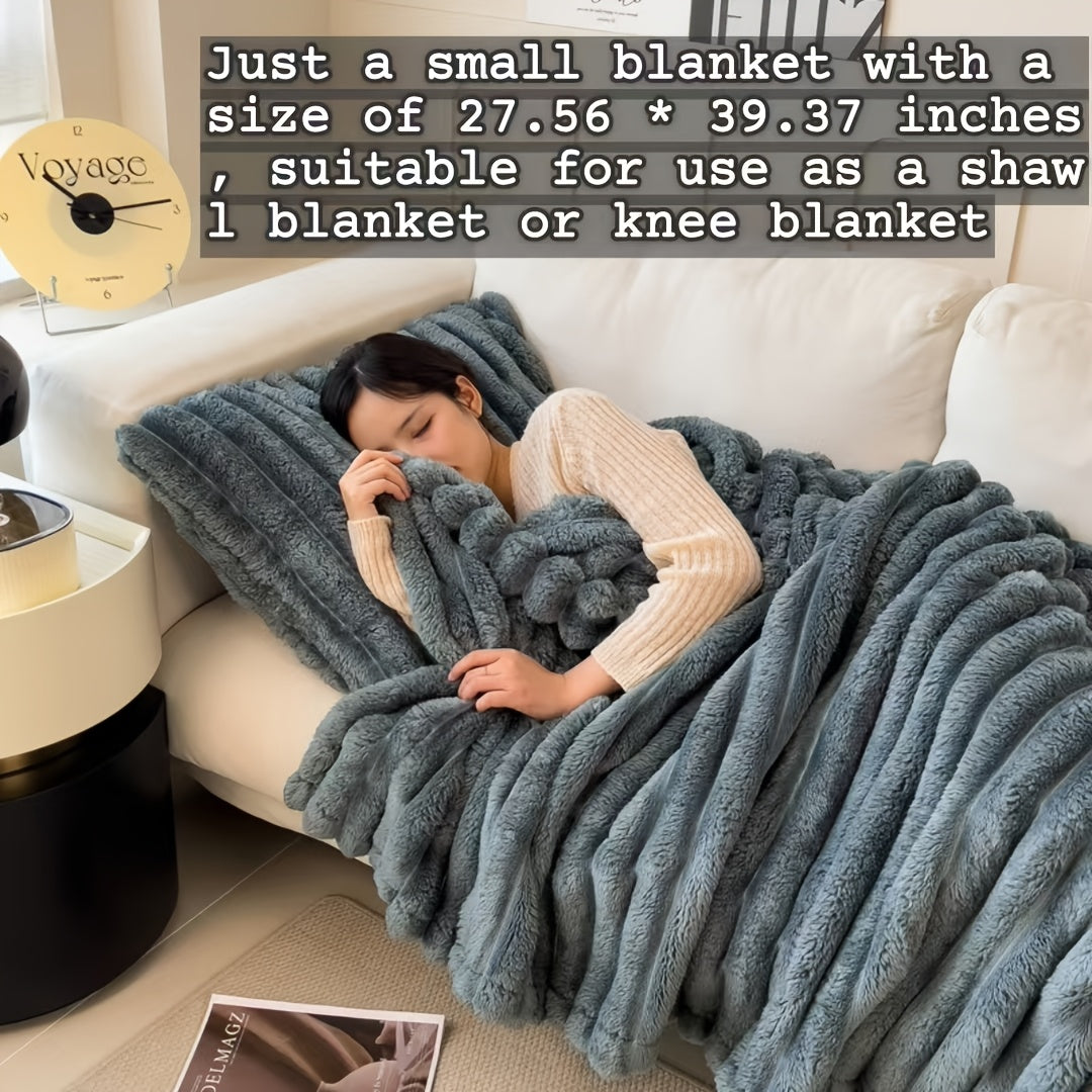 Luxurious Faux Rabbit Fur Throw Blanket - Cozy and Soft for Couch, Bed, Office, and Travel - Perfect All-Season Gift for Christmas!