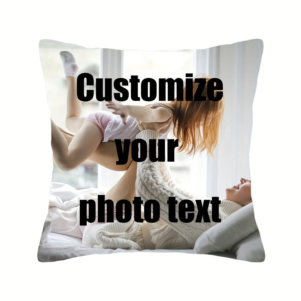 Customize your own single-sided printed throw pillow with a personal photo, perfect for weddings, anniversaries, or Valentine's Day. Include a custom insert with your favorite wedding pictures as a special gift for your loved ones.