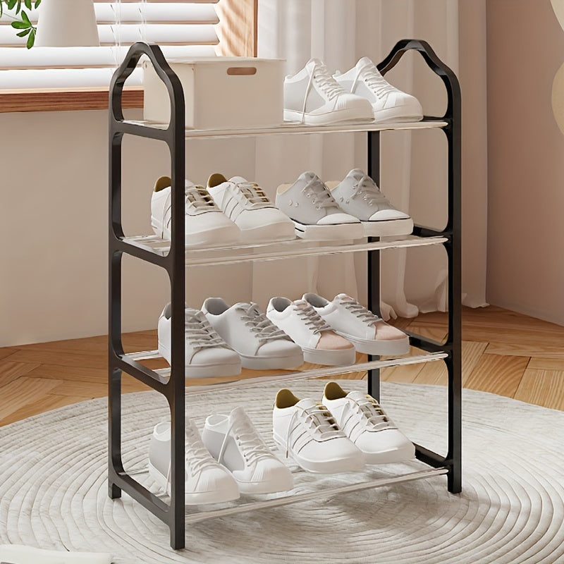 4-Tier Shoe Rack Maximizes Space - Sturdy, Dust-Proof Organizer for Homes & Dorms, Simple to Assemble