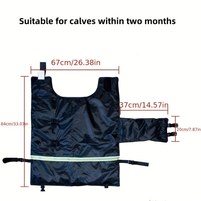 1pc Fabric Calf Vest for Newborn Dairy Cattle, Insulated Stall Accessory with Premium Material