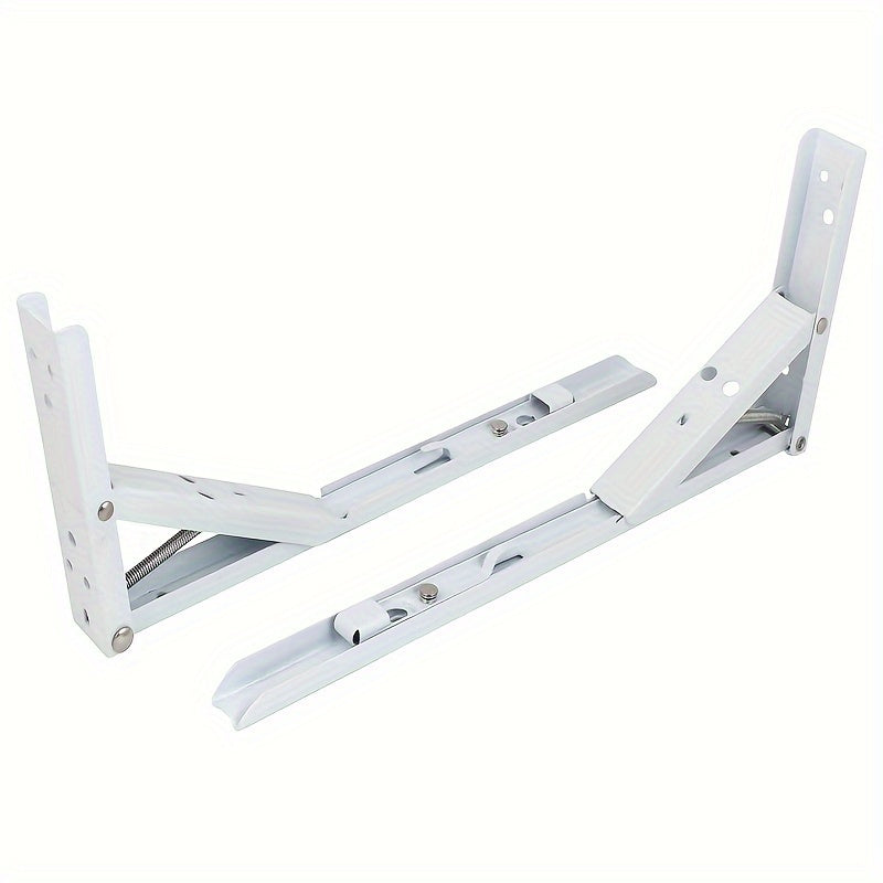 2pcs Heavy Duty Stainless Steel Folding Brackets for DIY Floating Shelves